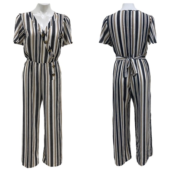 NAIF Pants - NAIF boho hippie striped ROMPER Jumpsuit ONE PIECE sz SMALL